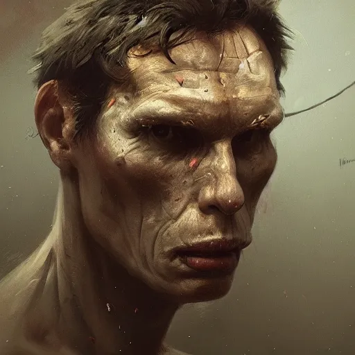 Prompt: a portrait of jerma985 by Greg Rutkowski, digital art, horror, chiaroscuro, trending on artstation, anime arts, featured on Pixiv, HD, 8K, highly detailed, good lighting, beautiful, epic, masterpiece, Beksinski, - H 768