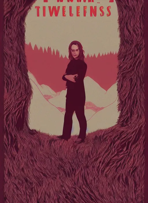 Image similar to twin peaks movie poster art by kieran yanner