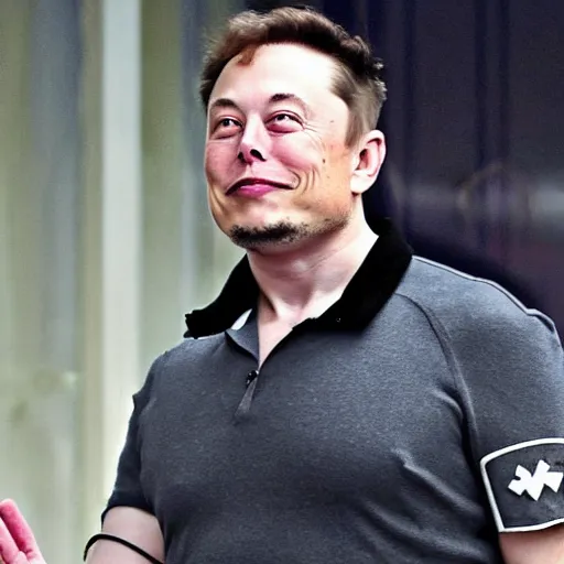 Prompt: elon musk wearing a nazi uniform, paparazzi photo, realistic, blurred, high definition