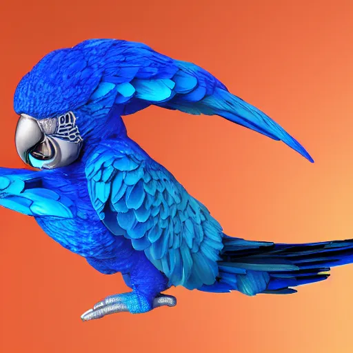 Image similar to fluids paint pouring forming blue parrot, intricate details, 16k, post processing, vivid colors, vray render