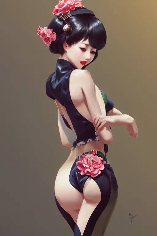 Image similar to a pin up and beautiful fashion charming dreamlke japan girl with lv jewelry, character art, art by artgerm lau and wlop and and ilya kuvshinov and john singer sargent, hyperdetailed, 8 k realistic, symmetrical, frostbite 3 engine, cryengine, dof, trending on artstation, digital art