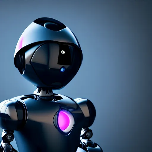 Image similar to a cute little robot. super realistic 8 k render of a dark hooded powerful elegant, cinematic composition