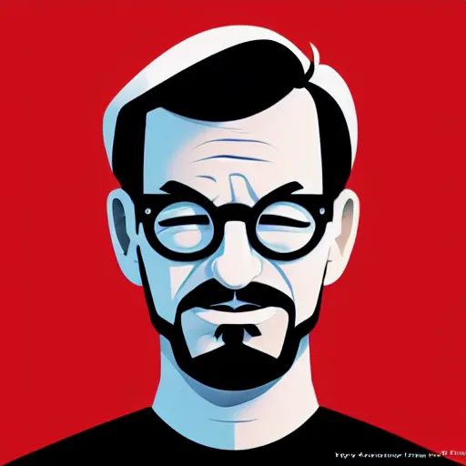 Image similar to face icon stylized minimalist steven spielberg, loftis, cory behance hd by jesper ejsing, by rhads, makoto shinkai and lois van baarle, ilya kuvshinov, rossdraws global illumination