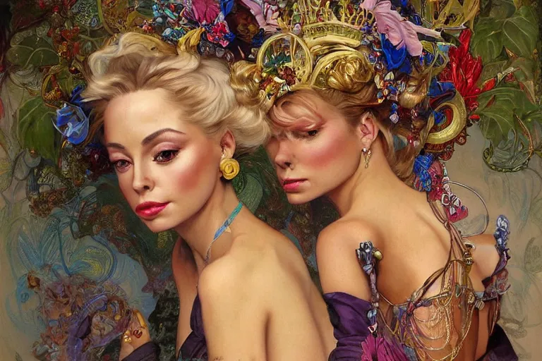 Image similar to a beautiful realistic painting of ( ( ( ( ( ( isabelledeltore ) ) ) ) ) ) in the 1 9 8 0 s carnival in the city of sydney, australia intricate, elegant, highly detailed, digital painting, artstation, concept art, by krenz cushart and artem demura and alphonse mucha