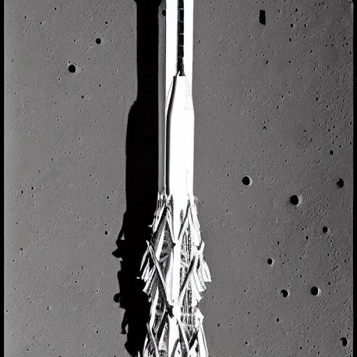 Prompt: moon rocket designed by Antoni Gaudi