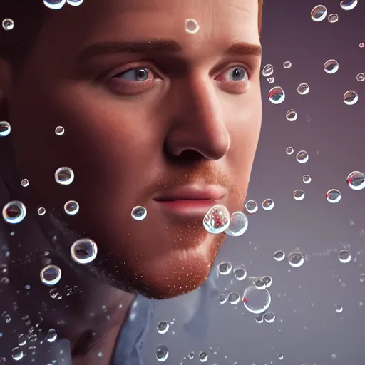 Image similar to hyperrealistic dslr film still of michael buble disguised suds and bubbles, stunning 8 k octane comprehensive 3 d render, inspired by istvan sandorfi & greg rutkowski & unreal engine, perfect symmetry, dim volumetric cinematic lighting, extremely hyper - detailed, incredibly real lifelike attributes & flesh texture, intricate, masterpiece, artstation, stunning