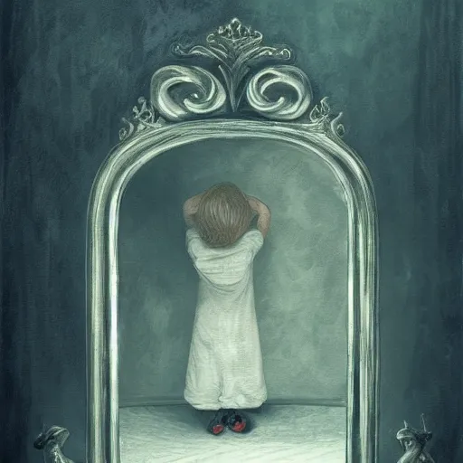 Image similar to the monster in the mirror