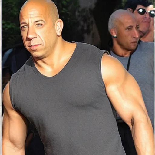 Prompt: Vin Diesel with a mullet