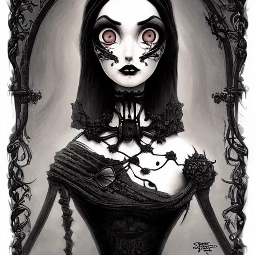 Image similar to Lofi gothic portrait Pixar style by Joe Fenton and Stanley Artgerm and Tom Bagshaw