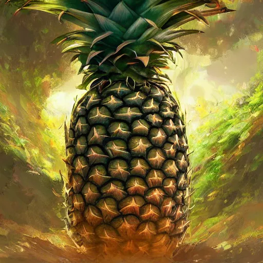 Prompt: tree that looks like pineapple, made by stanley artgerm lau, wlop, rossdraws, james jean, andrei riabovitchev, marc simonetti, yoshitaka amano, artstation, cgsociety