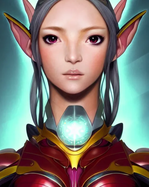 Image similar to art championship winner trending on artstation portrait of a goddess elven mecha warrior princess, portrait Anime as Flash girl cute-fine-face, pretty face, realistic shaded Perfect face, fine details. Anime. realistic shaded lighting by katsuhiro otomo ghost-in-the-shell, magali villeneuve, artgerm, rutkowski, WLOP Jeremy Lipkin and Giuseppe Dangelico Pino and Michael Garmash and Rob Rey head and shoulders, blue hair, matte print, pastel pink neon, cinematic highlights, lighting, digital art, cute freckles, digital painting, fan art, elegant, pixiv, by Ilya Kuvshinov, daily deviation, IAMAG, illustration collection aaaa updated watched premiere edition commission ✨✨✨ whilst watching fabulous artwork \ exactly your latest completed artwork discusses upon featured announces recommend achievement