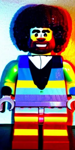 Prompt: Bob Ross made out of lego, award winning, studio lighting