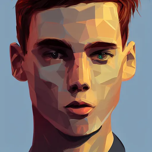 Prompt: human, male, portrait, vectorart, artstation