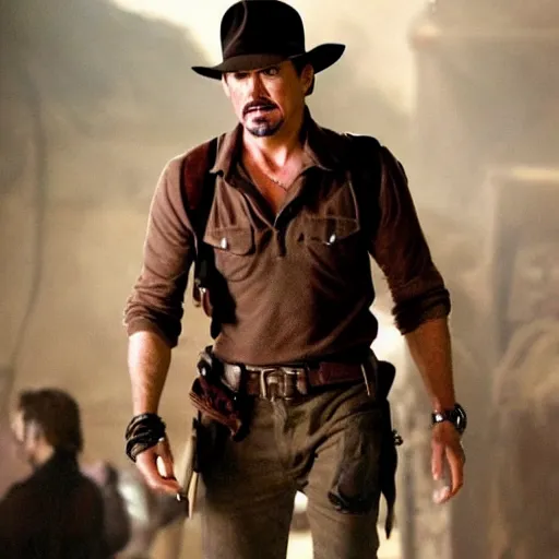 Image similar to robert downey jr as indiana jones