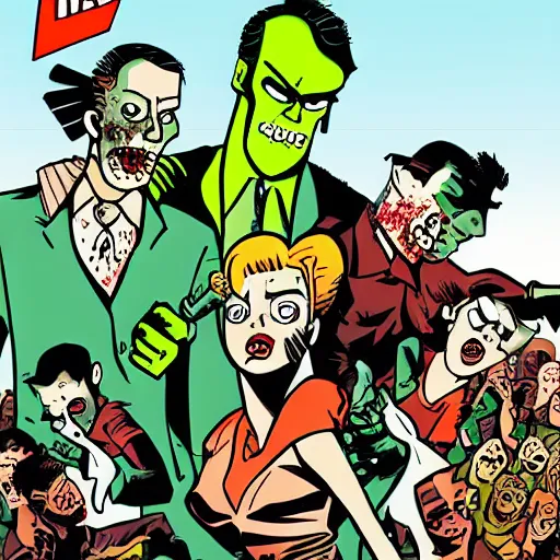 Prompt: zombie apocalypse by darwyn cooke, detailed