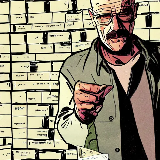 Prompt: Breaking bad comic book