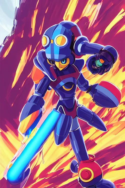 Image similar to robot ninja mask helmet megaman x zero rockman 2 0 2 2 switch game boss legacy collection fanart artsation, art gta 5 comics, behance hd by jesper ejsing, by rhads, makoto shinkai and lois van baarle, ilya kuvshinov, rossdraws global illumination ray tracing