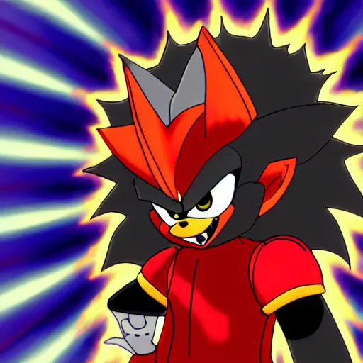 Prompt: Shadow the Hedgehog in church praying to God