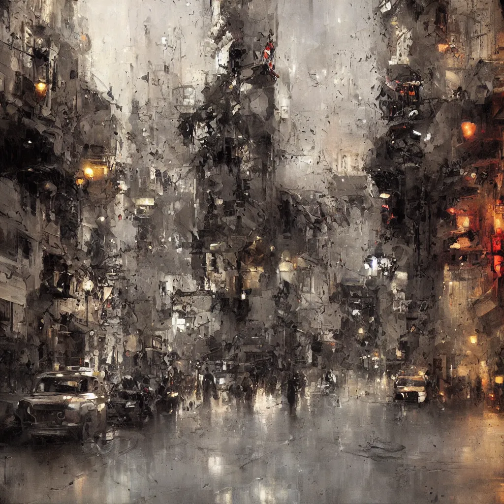 Image similar to tbilisi painted by jeremy mann