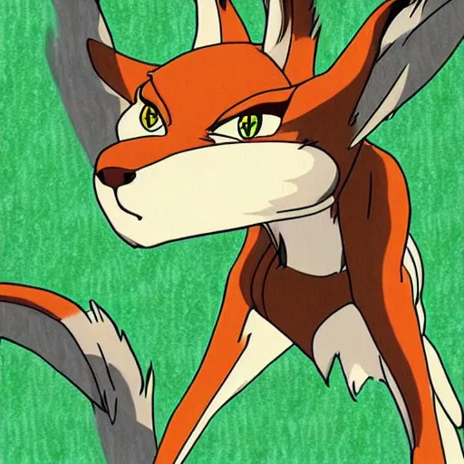 Image similar to Beastars character in the style of 1999 Ken Sugimori art