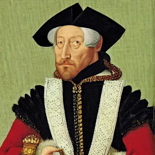 Image similar to a middle - aged man as the king of england in 1 5 0 0 s