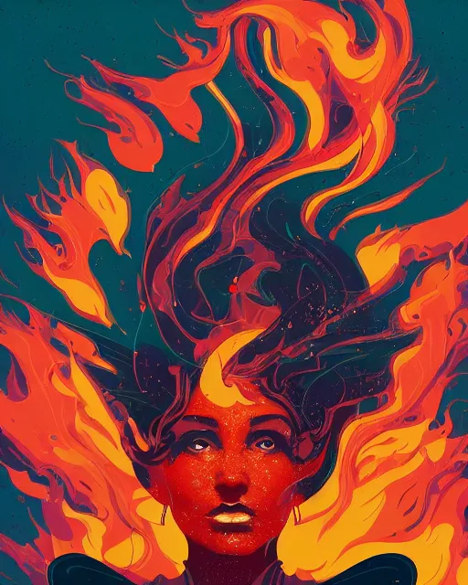 Image similar to priestess in a chaotic storm of liquid smoke, portrait, by petros afshar, ross tran, tom whalen, peter mohrbacher, bubbly fiery cosmic scenery, radiant light