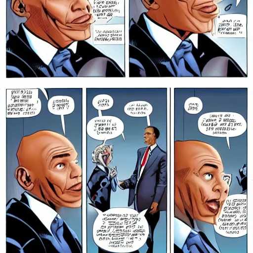 Prompt: obama as professor x, comic book art