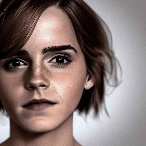 Image similar to emma watson's face on a [ lightbulb ]!!, portrait!!, trending on unsplash, 4 k photorealism