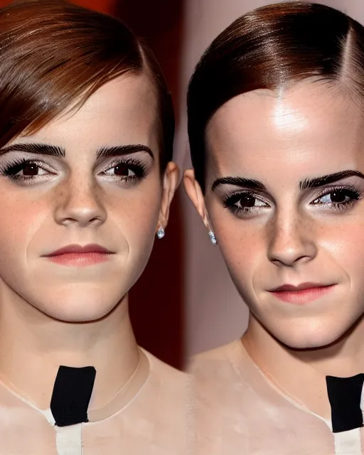 Image similar to bald emma watson