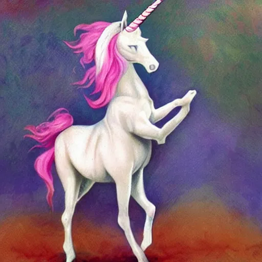 Prompt: a circus unicorn, fantasy art