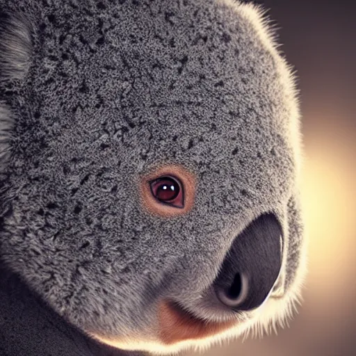 Prompt: ninja koala, award winning creature portrait photography, extremely detailed, artstation, 8 k, sensual lighting, incredible art, wlop, artgerm