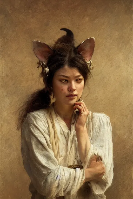 Image similar to a portrait of a cat dressed as a cook, high detail, cleary see face, by gaston bussiere, bayard wu, greg rutkowski, odd nerdrum, maxim verehin, dan dos santos, masterpiece, sharp focus, cinematic lightning