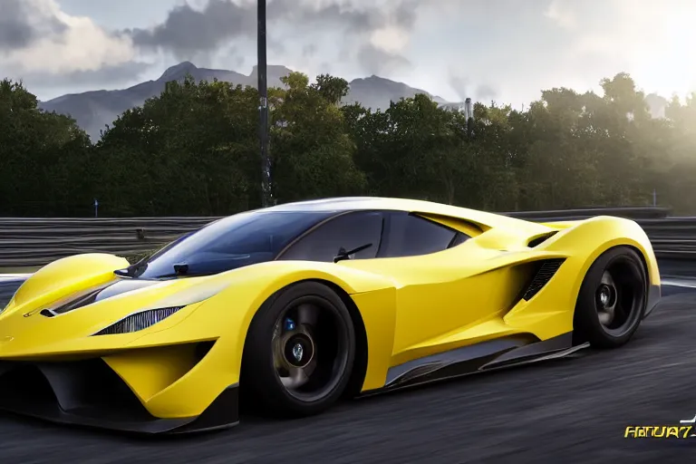 Image similar to photo wallpaper sport car gran turismo 7 forza horizon need for speed fast and furious 5 unreal engine supercar hypercar game concept car octane render, 4 khd 2 0 2 2 3 d cgi rtx style chrome reflexion global illumination ray tracing hdr arstation pixar and disney unreal