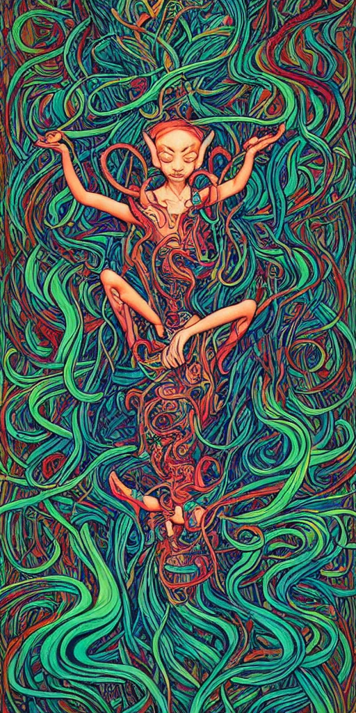 Prompt: The Ayahuasca Spirit, by James Jean