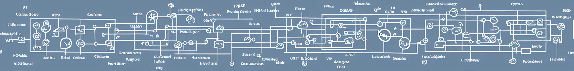 Image similar to complicated network diagram blueprint