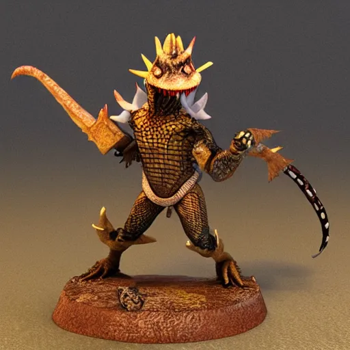 Image similar to lizardfolk warrior