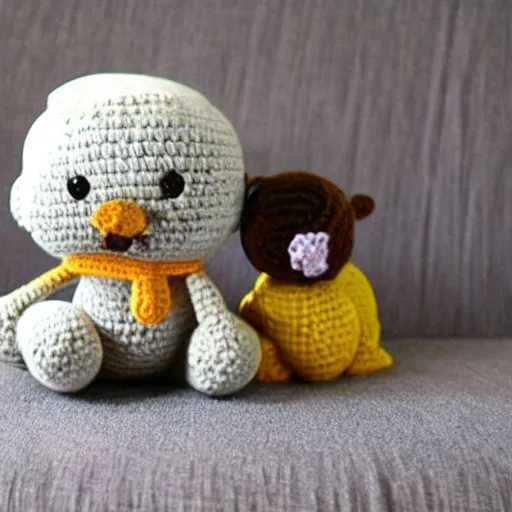 Image similar to cute crocheted plush toy