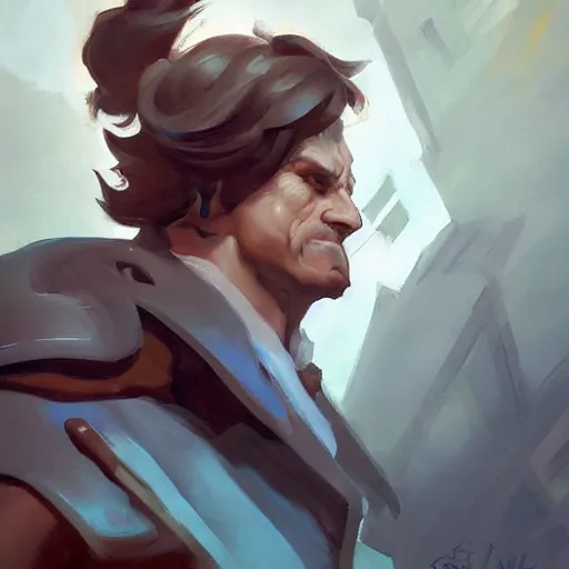 Image similar to greg manchess portrait painting of bilbo beutlin as overwatch character, medium shot, asymmetrical, profile picture, organic painting, sunny day, matte painting, bold shapes, hard edges, street art, trending on artstation, by huang guangjian and gil elvgren and sachin teng