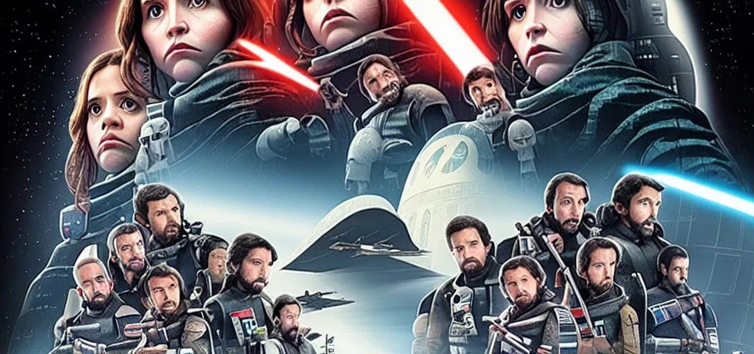 Prompt: Poster for the Sequel to Rogue One, Star Wars