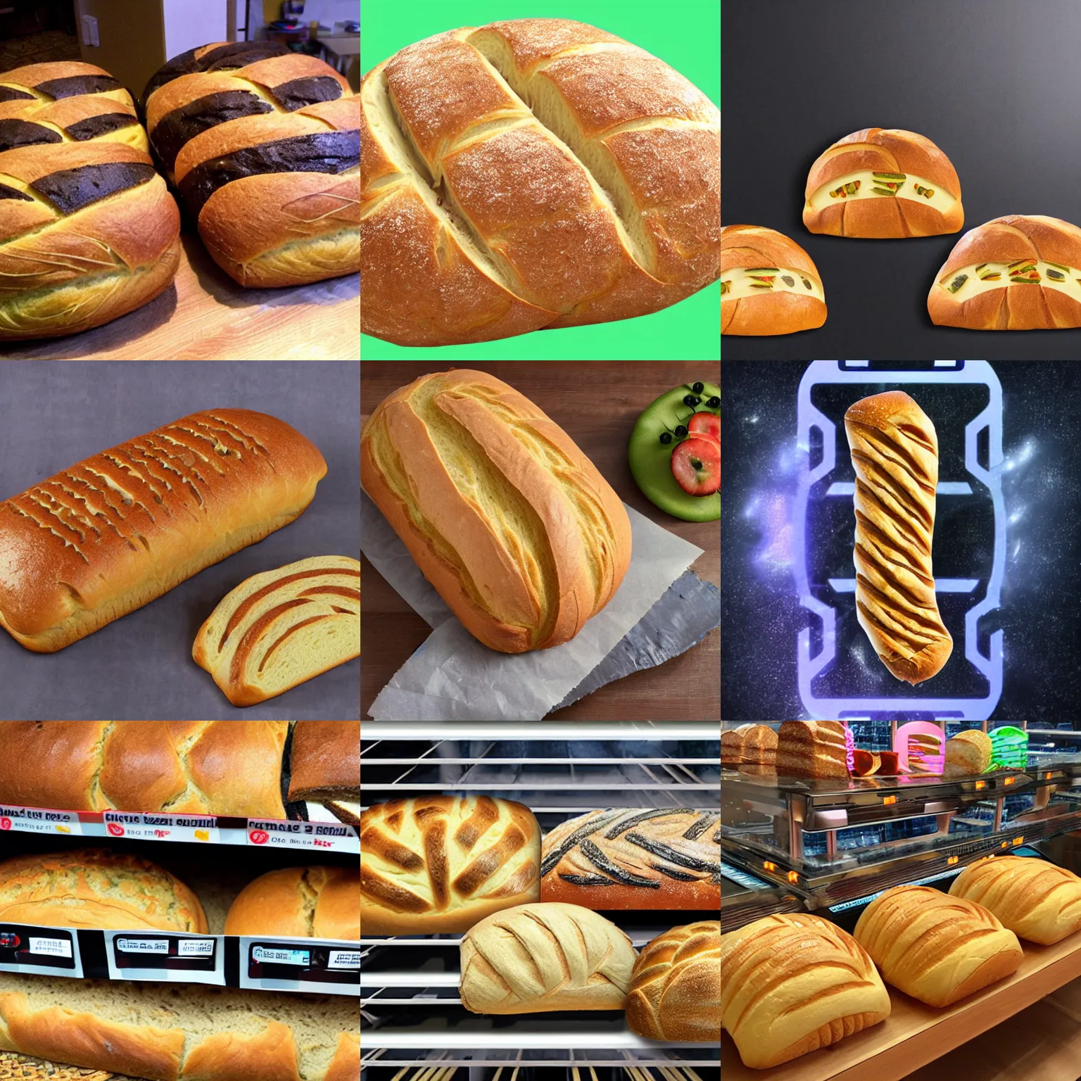 Prompt: cyber bread