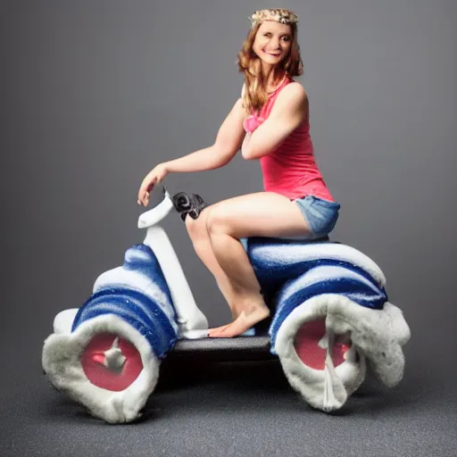 Image similar to bunny riding a convertible, studio photo, high quality