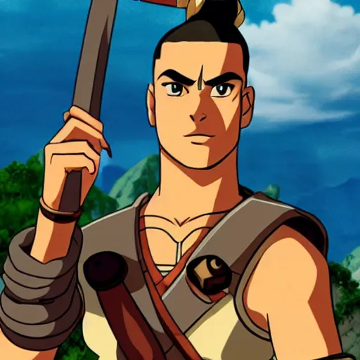 Prompt: Sokka (from Avatar) cosplaying as Vaas Montenegro (from Far Cry)