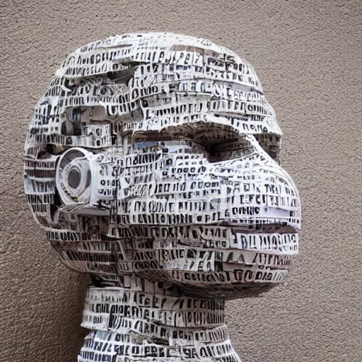 Image similar to intelligence emerging in large language model artificial intelligence. canon 5 d 5 0 mm lens. lovingly papier - mache