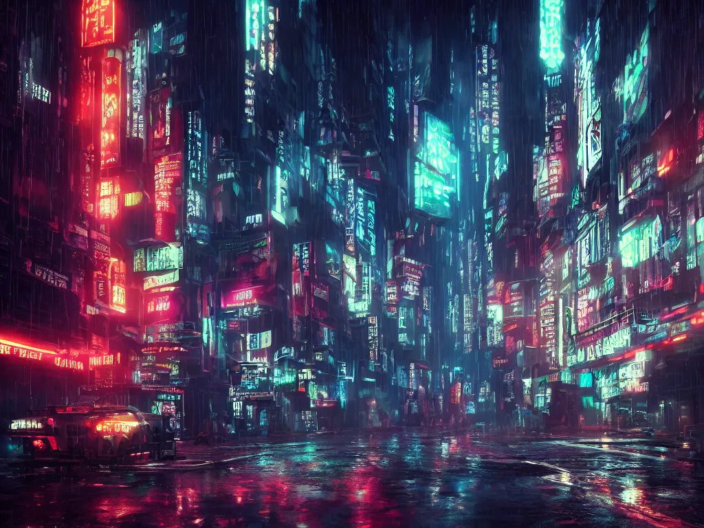 cyberpunk lovecraft vibe in blade runner with hiromasa | Stable Diffusion