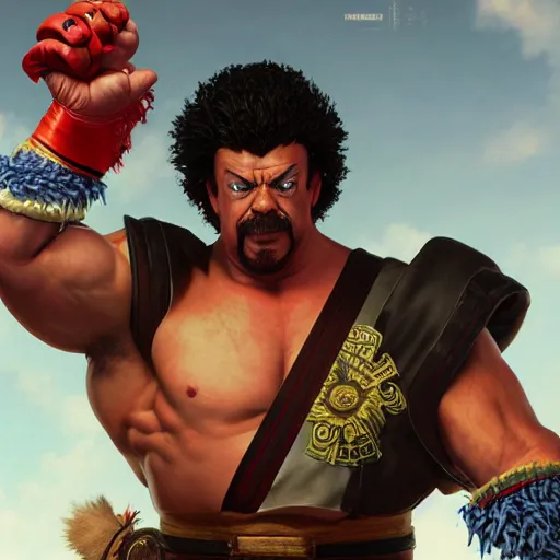 Image similar to danny mcbride as e. honda street fighter, portrait, ultra realistic, concept art, intricate details, highly detailed, photorealistic, octane render, 8 k, unreal engine, art by frank frazetta, simon bisley, brom