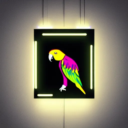 Image similar to neon sign of a parrot