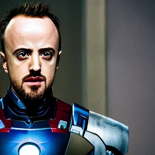 Image similar to Jessie Pinkman is Ironman starring in Ironman-5 release date 2033