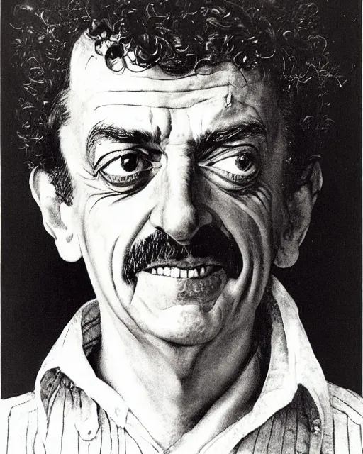 Prompt: portrait of kurt vonnegut, by norman rockwell