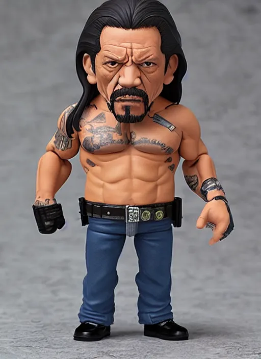 Image similar to danny trejo, an nendoroid of danny trejo figurine, realistic face, detailed product photo