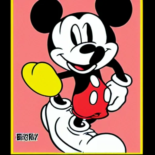 Prompt: Mickey Mouse manga cover